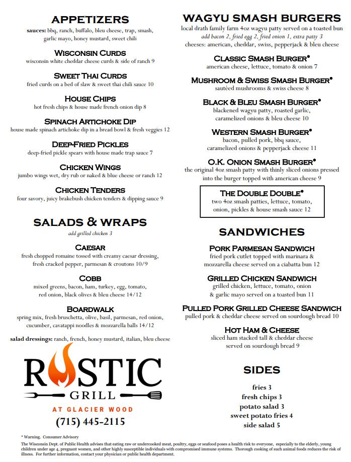 Rustic Grill at Glacier Wood Menu image 2